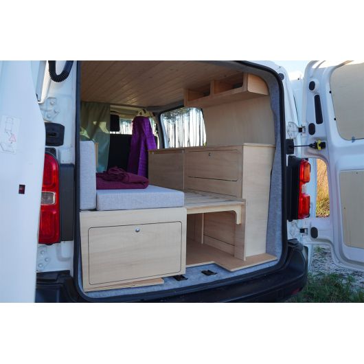 Tiroir de rangement arrière pour lit peigne 130 cm Simple Vans | Ameublement van aménagé