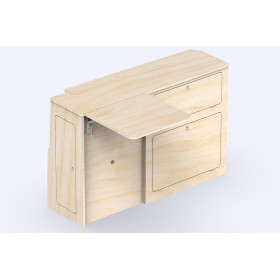 Meuble bois latéral avec table A2V2 Jumpy / Expert 3 L1 (M) SIMPLE VANS