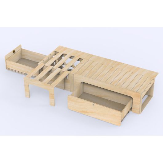 Tiroir latéral intérieur pour lit peigne 120 & 112 cm V2 SIMPLE VANS