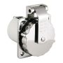 Socle rond Easy Lock MARINCO en inox pour prise de quai 16 A | Distribution électrique dans le bateau