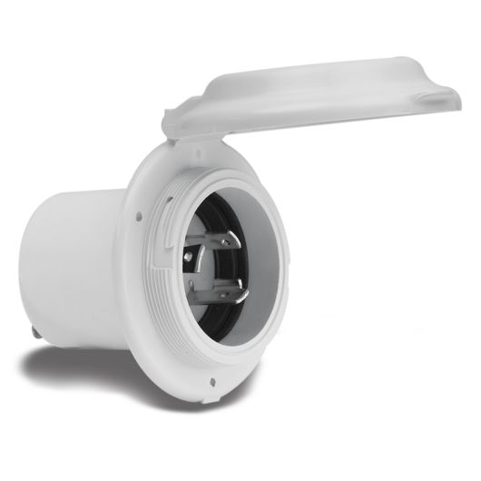 Socle rond Easy Lock MARINCO en polyester pour prise de quai 16 A | Distribution électrique dans le bateau | Ouvert