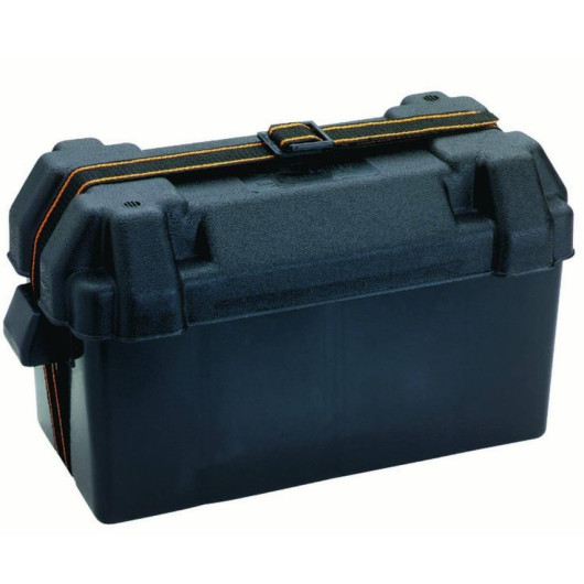 Bac à batterie grand format3 9 x 17 x 24 cm Attwood pour bateau, camping-car et camion aménagé - vue profil