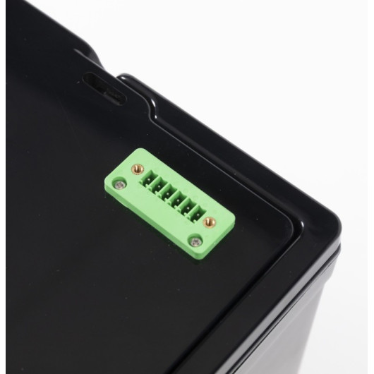 Batterie Lithium - ENERGIE MOBILE LT 12-HD PHOENIX vu connecteur intégré PHOENIX.
