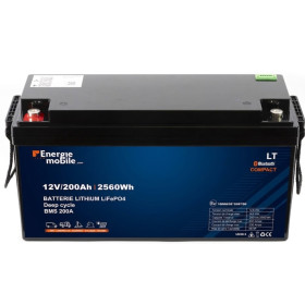 Batterie Lithium LT 12-200 HD PHOENIX ENERGIE MOBILE vu de face.