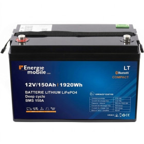 Batterie Lithium 12V 150Ah - ENERGIE MOBILE LT 12-150HD PHOENIX - Vu face