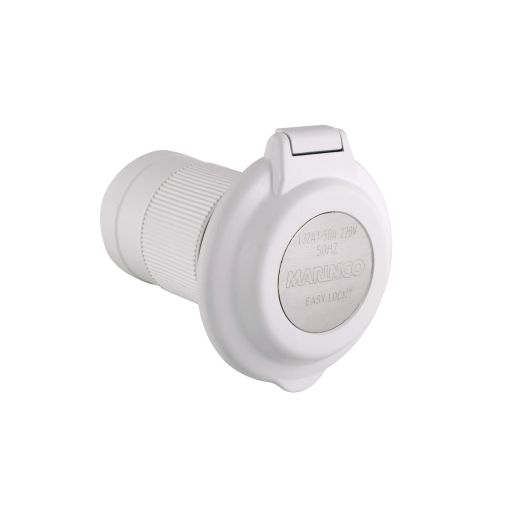 Socle rond Easy Lock MARINCO en polyester pour prise de quai 32 A | Distribution électrique dans le bateau