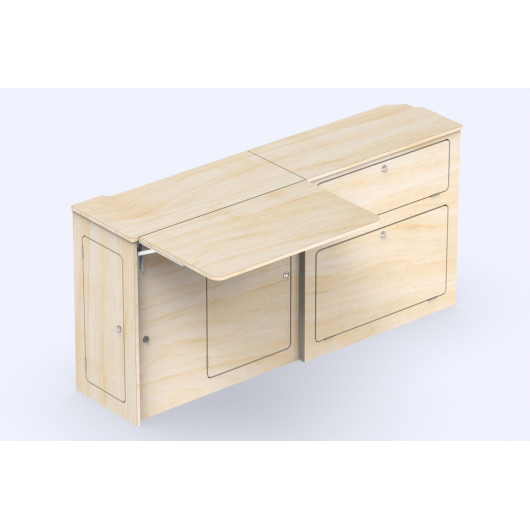 Meuble latéral grande table L2 (XL) A3V2 - Jumpy / Expert 3 - SIMPLE VANS