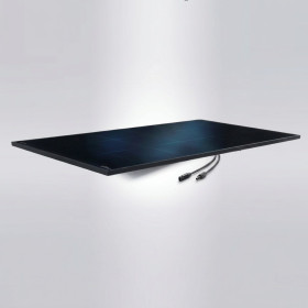 Panneau solaire rigide HPX 285N Full Black ENERGIE MOBILE vu profil gauche et connecteur MC4.