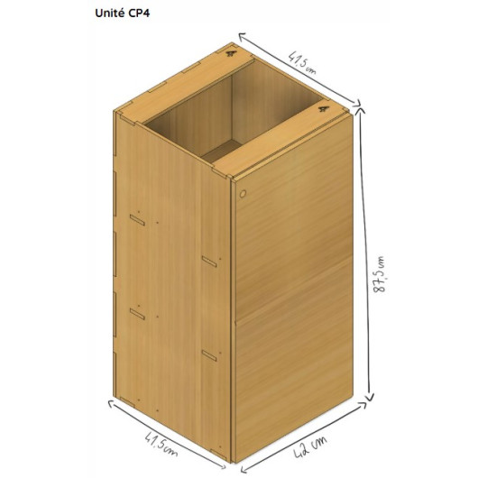 Kit cuisine Front Kitchen SIMPLE VANS - dimensions unité CP4