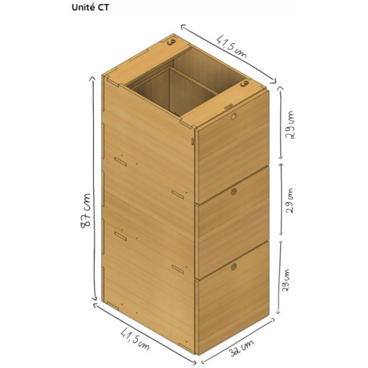 Kit cuisine Front Kitchen SIMPLE VANS - dimensions unité CT