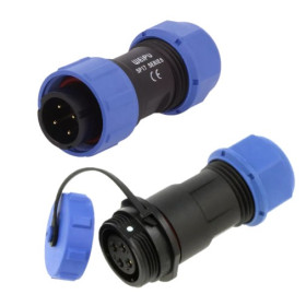 Connecteurs etanches WEIPU SP17 4 poles 15A male et femelle