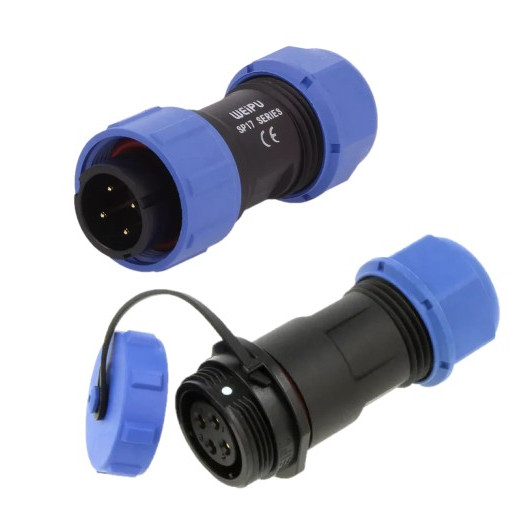 Connecteurs etanches WEIPU SP17 4 poles 15A male et femelle