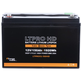 Batterie lithium LiFePO4 Energie Mobile LTPRO HD 12V 150Ah 1920Wh