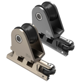 Chariot écoute de génois renforcé avec réa T32 BARTON Chariot génois Barton Marine 32 mm Heavy Duty | réglage précis de la voile d'avant du voilier