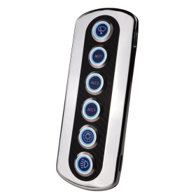 Tableau électrique Osculati en carbone avec 6 interrupteurs LED | Tableau électrique | LED rouge