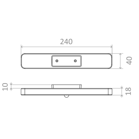 Lampe magnétique Osculati à fixer sous la bôme | Éclairage extérieur | Dimensions