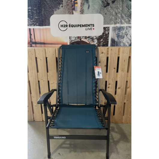 Fauteuil alu reconditionné Flex TRIGANO - siège, chaise relax de plein air pour camping grand dossier