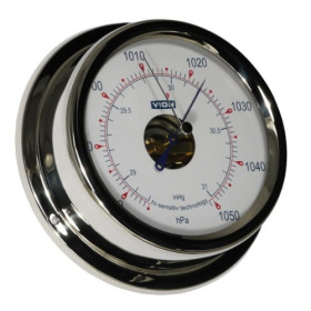 Grand baromètre inox a aiguille pour bateau VION A130 qualité marine