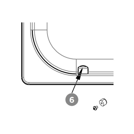 Silentblock 15mm de rechange pour évier - CAN