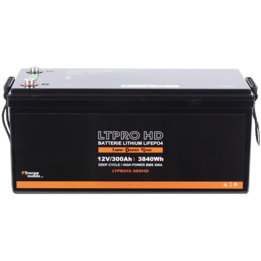Batterie lithium LiFePO4 Energie Mobile LTPRO HD 12V 300Ah 3840Wh