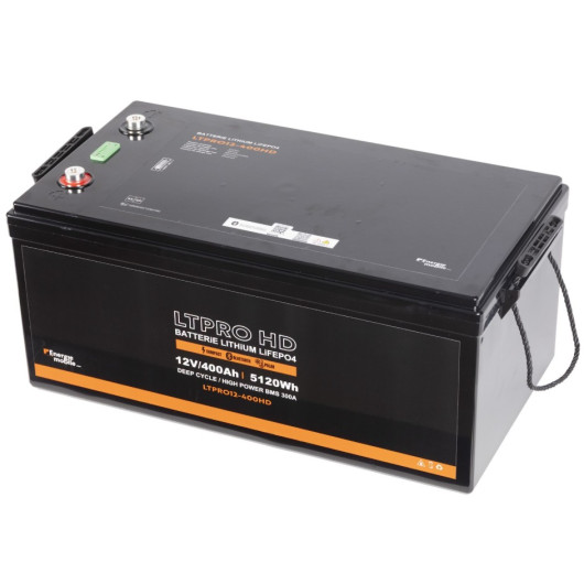 Côté - Batterie lithium LiFePO4 Energie Mobile LTPRO HD 12V 400Ah 5120Wh