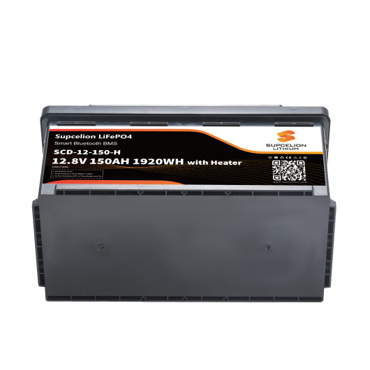 Batterie lithium basse temperature SCD-12-150-H SUPCELION | 150 Ah 1920 Wh vue du dessous