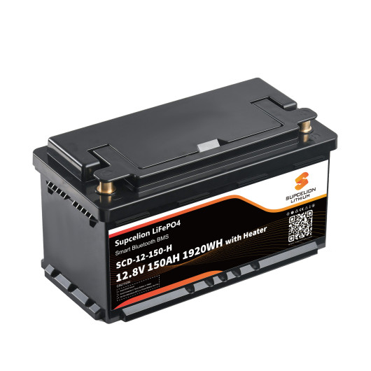 Batterie lithium basse temperature SCD-12-150-H SUPCELION | 150 Ah 1920 Wh vue de droite iso