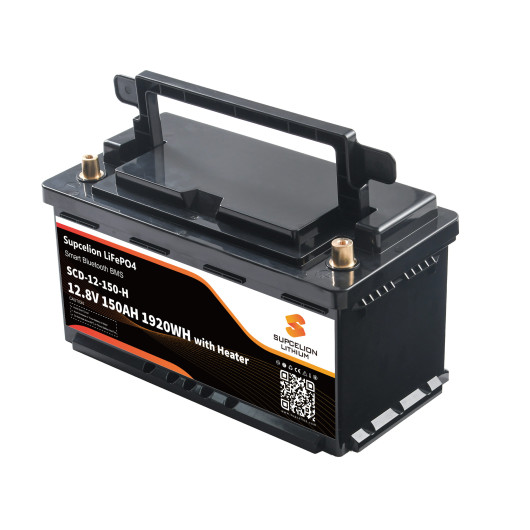 Batterie lithium basse temperature SCD-12-150-H SUPCELION | 150 Ah 1920 Wh vue isométrique