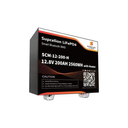 Batterie lithium basse temperature SCM-12-200-H SUPCELION | 200 Ah 2560 Wh vue iso
