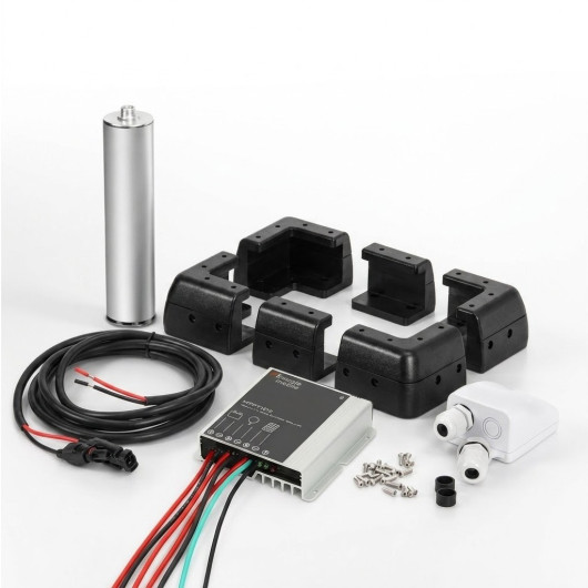 Kit installation panneau rigide ≤ 175W avec régulateur MPPT - ENERGIE MOBILE cornières noires