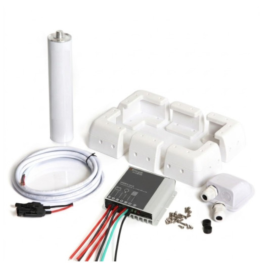 Kit installation panneau rigide ≤ 175W avec régulateur MPPT - ENERGIE MOBILE cornières blanches