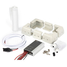 Kit installation panneau rigide ≤ 285W avec régulateur MPPT - ENERGIE MOBILE cornières noires