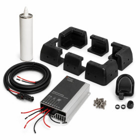 Kit installation panneau rigide ≤ 360W avec régulateur MPPT - ENERGIE MOBILE cornières noires