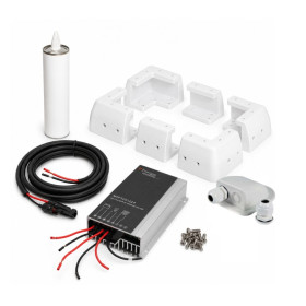 Kit installation panneau rigide ≤ 360W avec régulateur MPPT - ENERGIE MOBILE cornières noires