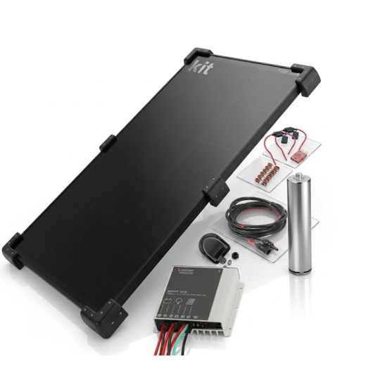 Kit Solaire Rigide 130W HPX Full Black ENERGIE MOBILE - Panneau HPBC et Régulateur MPPT