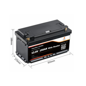 Batterie lithium basse temperature SCD-12-150-H SUPCELION | 150 Ah 1920 Wh