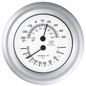 Thermo-Hygro chromé mat 4" PLASTIMO Instrument de navigation bateau