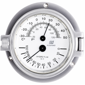 Thermo-Hygro 4" Chromé mat PLASTIMO Instrument de navigation bateau