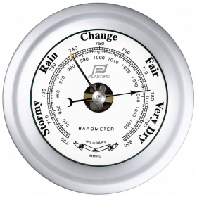 Baromètre chromé mat 4" PLASTIMO Instrument de mesure en bateau