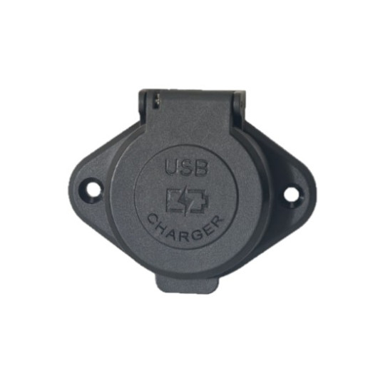 Prise USB en saillie étanche IP67 12V-24V - USB-A 36W et USB-C 30W - ÉNERGIE MOBILE - Fermé