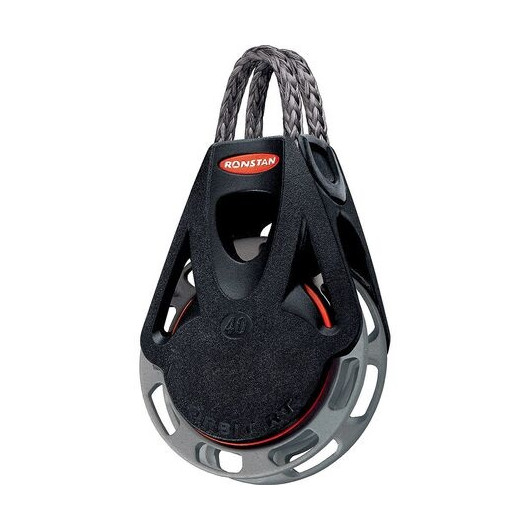 Poulie winch Ronstan Orbit 40 mm automatique simple attache Dyneema