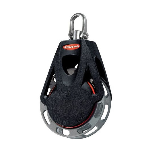Poulie winch Ronstan Orbit 40 mm automatique simple manille - Ratchet haute performance