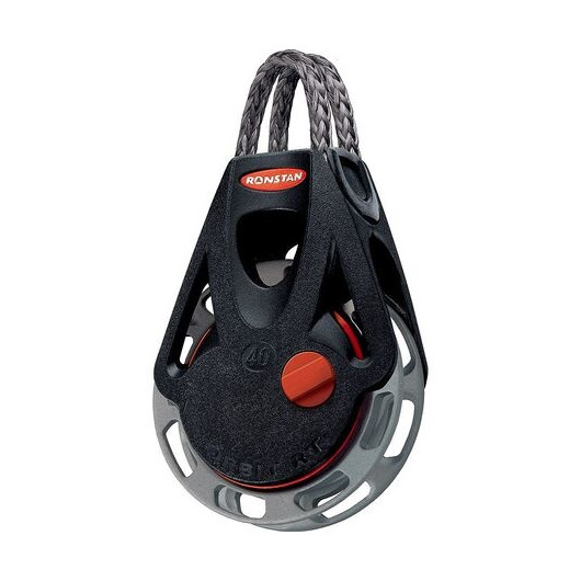 Poulie winch réa 40mm - Orbit - manuelle - simple - attache Dyneema RONSTAN