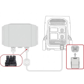 Câble de sortie 4+8 broches EcoFlow 2 m pour Alternator Charger 1000 W