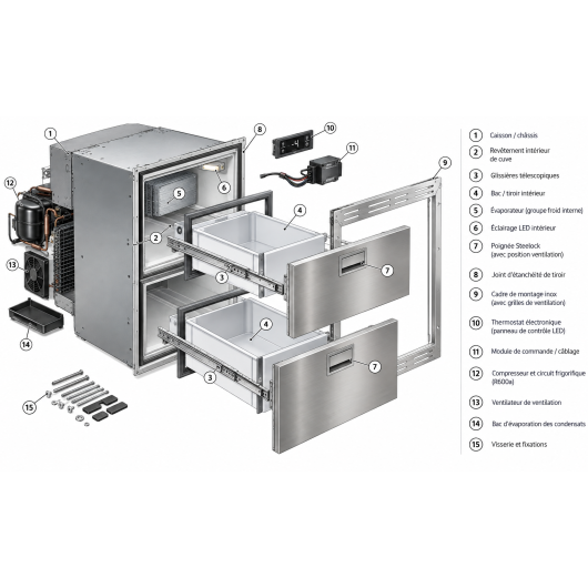 Pièces détachées Vitrifrigo frigo DW210 | photo non contractuelle