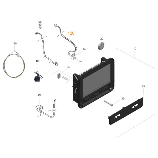 Pièces de rechange pour iNet X Panel TRUMA - Câbles, connecteurs et accessoires pour camping-car - vue éclatée