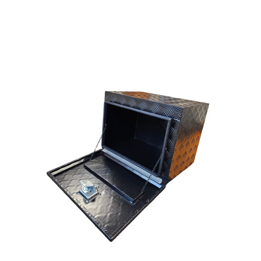 Caisse de rangement en aluminium strié 100 L BigFic | Boîte aluminium pour camping-car, van aménagé | profil