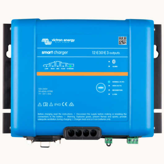 Chargeur Phoenix Smart IP43 Victron Energy version 3 sorties - dessus