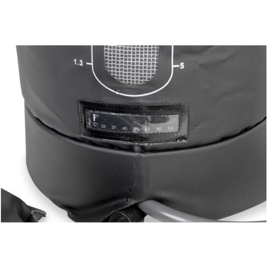 Douche solaire portable avec pompe à pied pour vanlife, bateau, camping et outdoor - zoom jauge