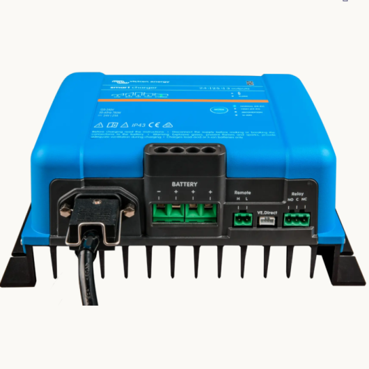 Chargeur Phoenix Smart IP43 25A 24V Victron Energy version 3 soties - connexions Elec